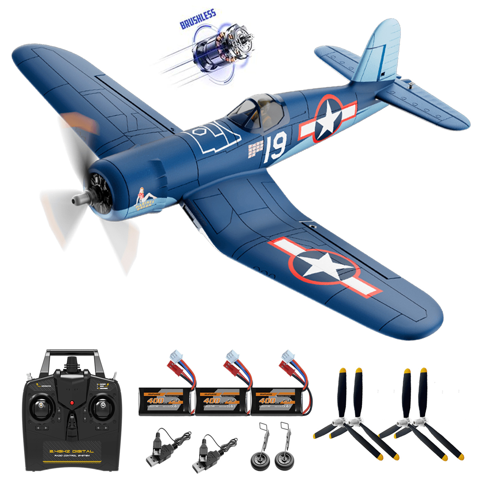 Rc Planes Horizon Hobby - Volantexrc Brushless 500mm F4U Corsair RC