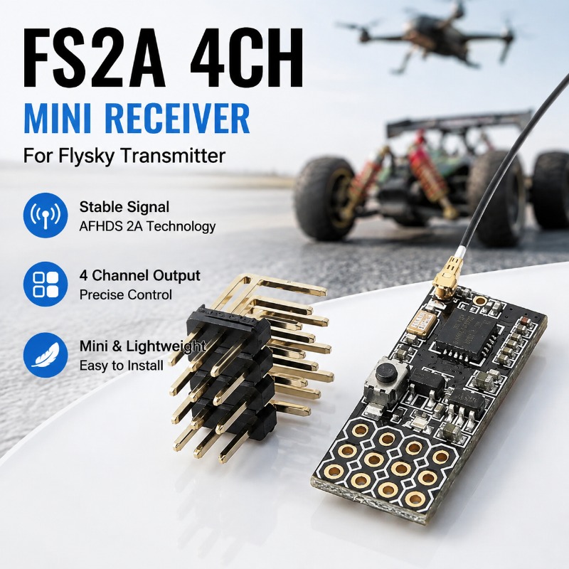 Rc Hobby & Maskinservice I Eskilstuna - FS FS2A-4CH 4 Channel PWM Receiver