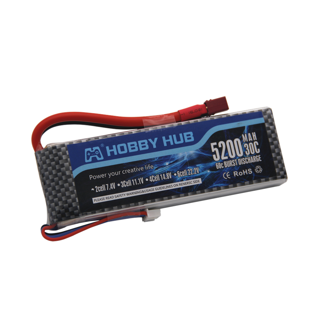 7.4 V 5200 MAh 30C 2S 1P Pin L - đánh giá và giá Rc Roc Hobby