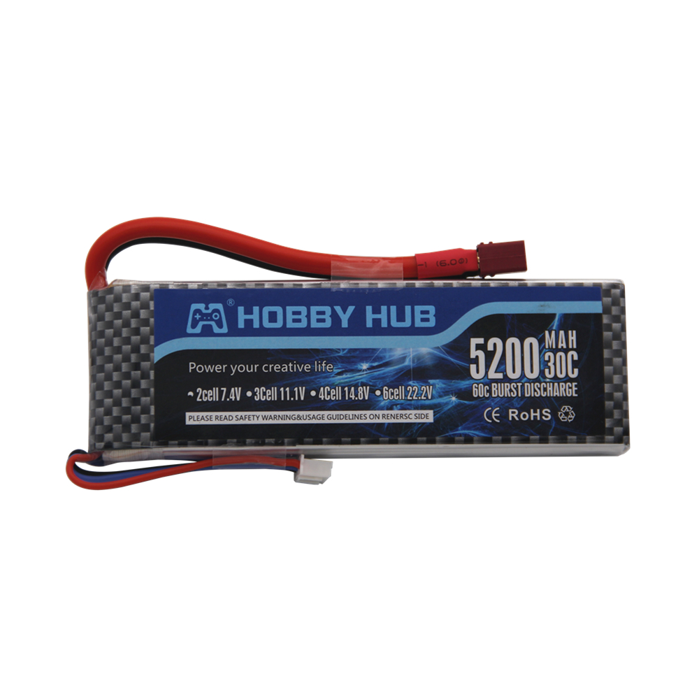 7.4 V 5200 MAh 30C 2S 1P Pin L - đánh giá và giá Rc Roc Hobby